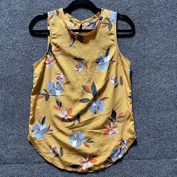 Abercrombie & Fitch Blouse Womens Small Floral Sleeveless Tank Top Essentials Sh - Picture 1 of 9